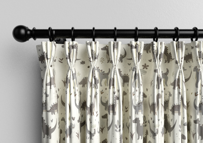 Dino Land, Fossil Grey - Made to Measure Curtains - Image 11